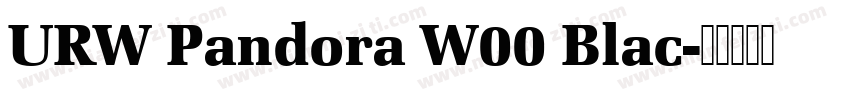 URW Pandora W00 Blac字体转换
